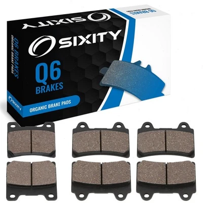 Front + Rear Organic Brake Pads 1989 Yamaha FZR1000 Set Full Kit Genesis W zw - Image 1 of 4