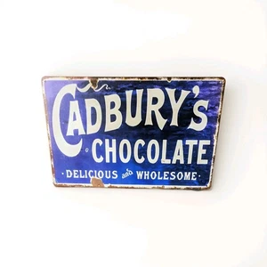 Metal Signs Caburys Chocolate Vintage Style Sign Waterproof 20-30cm Pre Drilled - Picture 1 of 2