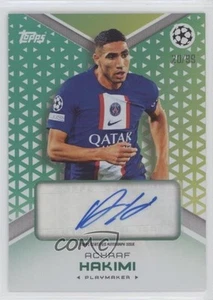 2022 Topps Curated Jack Grealish Platinum Playmaker Green /99 Achraf Hakimi Auto - Picture 1 of 3