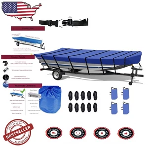 Cubierta de barco Jon de 16 pies - Protección impermeable mejorada con accesorios de fijación - Imagen 1 de 10