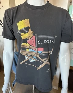 Vintage 90's Matt Groaning The Simpsons Bart Simpson El Barto T-Shirt Large EUC - Picture 1 of 8