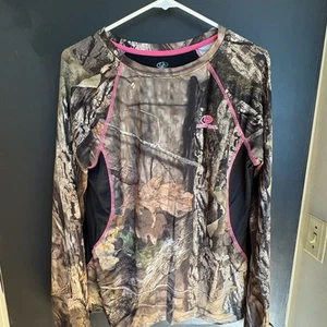Mossy Lake Long Sleeve Ladies Shirt - Camouflage & Pink - Size Large - Picture 1 of 6