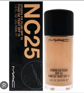 Mac Studio Fix Fluid SPF15 Foundation 30ml NC25 Shade New In Box RRP £40 - Picture 1 of 4
