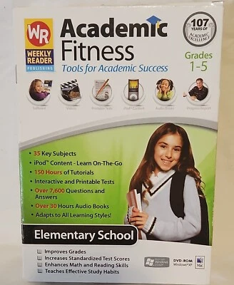 Weekly Reader Academic Fitness Software Grades 1-5 and 6-8 Windows Vista/XP/MAC - Image 1 of 4
