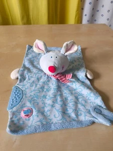 HABA Maus Mäuschen blau rosa Beißecke Schmusetuch Schnuffeltuch Kuscheltuch - Bild 1 von 10