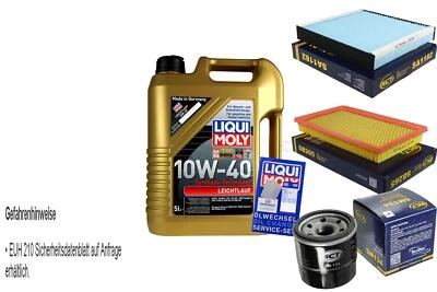 LIQUI MOLY, SCT GERMANY INSPEKTIONSKIT FILTER LIQUI MOLY ÖL 5L 10W-40 für Nissan X-Trail T30 2.0 2.5
