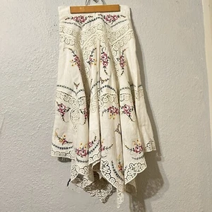 Zimmermann Mujer Talla 1 S Allia Midi Bordado Lino Algodón Falda Floral Encaje - Imagen 1 de 13