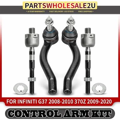 4x extremos de barra de amarre delanteros interiores y exteriores para Infiniti G37 2008-2010 370Z 2009-2020 Foto 1 de 4
