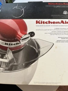 KitchenAid Tilt Head & Bowl Lift 4.5-5 QT Pouring Shield Stainless Steel Bowls - Picture 1 of 15