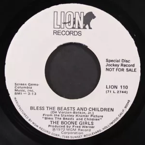 BOONE GIRLS: anthem-revelation / bless the beasts & children LION 7" Single - Picture 1 of 2