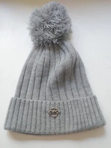 Michael Kors Pom-Pom Beanie Gray Silver - Picture 1 of 9