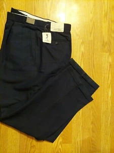 GREG PETERS GOLF PANTS NAVY BLUE PLEATED FRONT 39 X 35 Tall Fit CUFFED LEG - Picture 1 of 7