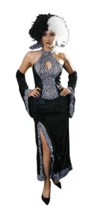 Sexy Dalmatian Lady Halloween Cruella Petite Fancy Dress Costume Size 6-8 - Picture 1 of 1
