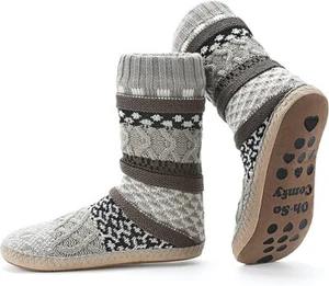 Women'S Slipper Socks, Warm Fuzzy House Boots, Winter Fluffy Indoor Shoes, Cozy - Picture 1 of 2