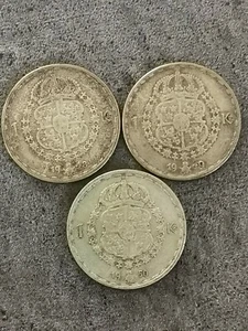 LOT 3 * 1 KRONA ARGENT 1948 1949 1950 SUEDE / SWEDEN / SILVER - Bild 1 von 2