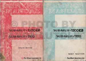 1970-1971 Subaru 1100 1300G Negozio Manuale Set Riparazione Servizio Libri ff-1 - Foto 1 di 3