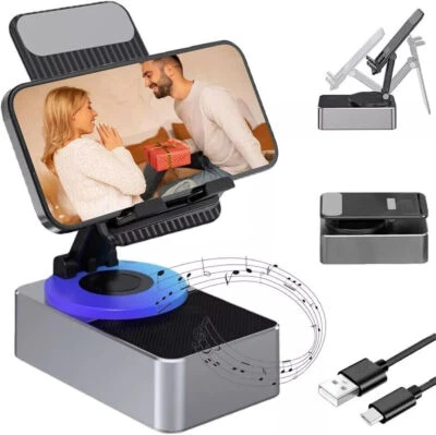 3 in 1 Bluetooth Audio Power Bracket Phone Holder HiFi Speaker Mount Tablet UK