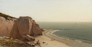 Alfred Thompson Bricher : "A Quiet Day Near Manchester" (1873) — Fine Art Print - Picture 1 of 7