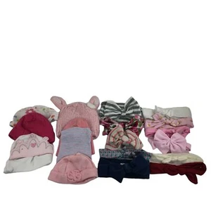 18PC LOT OF BABY GIRL HAT AND BOWS - Picture 1 of 7