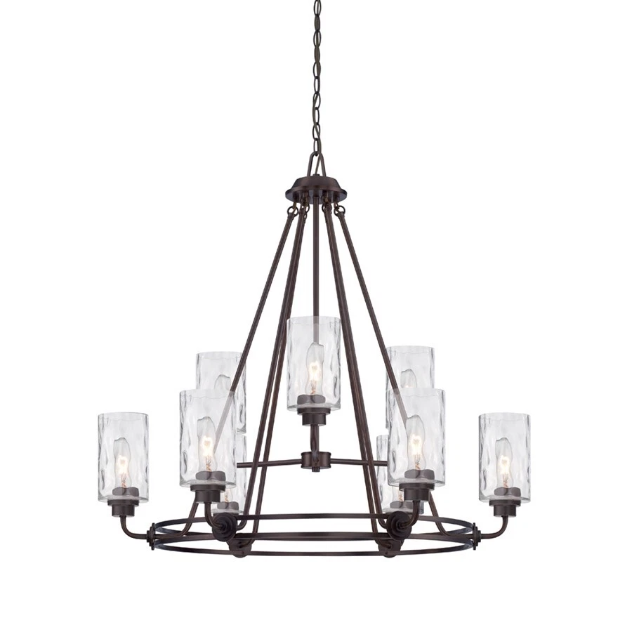 Lámpara de araña Designers Fountain Gramercy Park 9 luces, bronce - 87189-OEB Foto 1 de 1