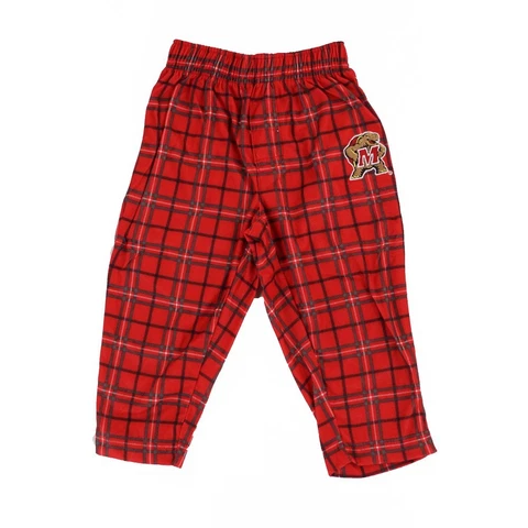 Maryland Terrapins NCAA Team Logo Plaid Knit Long Sleeve Pants Toddler (2T-4T) Cover