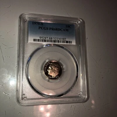 PR68  1970 S Proof  Dime PCGS DCAM Deep Cameo PR68DCAM - Image 1 of 4