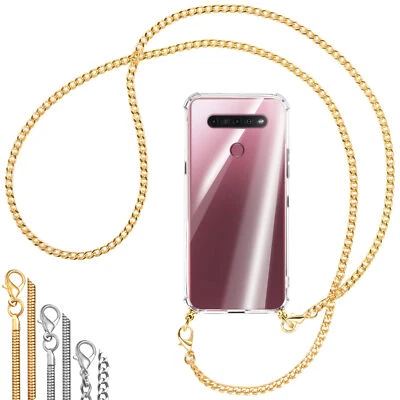 Collana (Catena in metallo) per LG K51S Cover protettiva Custodia  cordino - Immagine 1 di 4