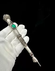 Torah Pointer Antique Judaica russia Silver 84 Yad Jewish icon Reader vtg Ritual - Picture 1 of 24