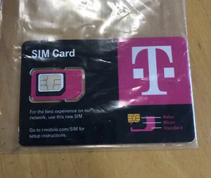 TMO T-Mobile Carte SIM R15 5G 4G LTE TMobile Triple Coupe Nano Micro 3 en 1 - Photo 1 sur 1