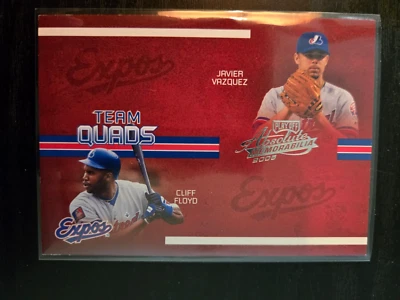 2005 Absolute Memorabilia Team Quads Expos Vazquez Floyd Amas Jr. Day #D /150 - Image 1 of 2