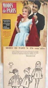 Modes de Paris n° 576 4ème trim 1959 ancienne revue + 1 patron PYJAMA fillette - Imagen 1 de 8
