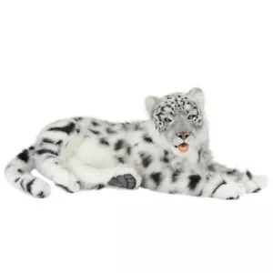 HANSA LEOPARD JACQUARD LYING REALISTIC CUTE SOFT ANIMAL PLUSH TOY 66cm **NEW** - Picture 1 of 2