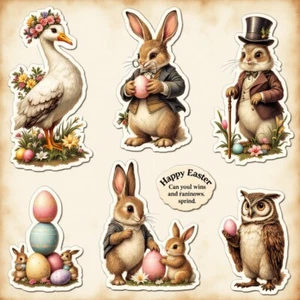Cardstock Die Cut Embellishments Easter (6) Cut Outs 5 Inch - Picture 1 of 1