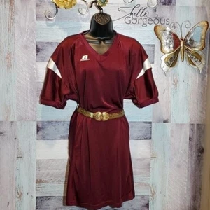 Russell L Dark Wine Mesh Jersey Extra Long Shirt Dress? - Picture 1 of 8