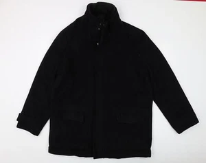 Cappotto uomo Jeff Banks misto lana nero XL - Foto 1 di 12