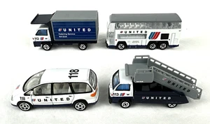 Vintage United Airlines Toy Vehicles Catering Bus Ladder Van Lot of 4, Free Ship - Picture 1 of 14