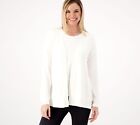 Cuddl Duds Seriously Soft 2-Piece Tee & Wrap Sweater Hthr Porcelain M New