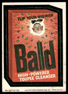Topps Wacky Packages 1979 (segunda serie de repetición) #107 calvo - Imagen 1 de 2