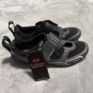 Neu mit Etikett Tiebao Fahrradschuhe schwarz/rot Herrengröße: 10 EU 43 - Bild 1 von 10