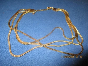 Monet Vintage goldfarbene 4-lagige 16 Zoll Damen Halskette - Bild 1 von 3