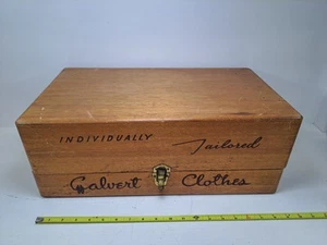 Calvert Clothes Wooden Box With Dividers 20x11x7.5 inches - Picture 1 of 8