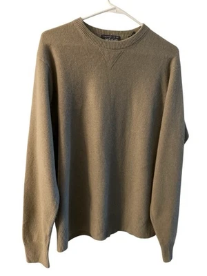 Lord & Taylor Womens 100% 2 Ply Cashmere Beige Crewneck Sweater Luxury Soft Med - Image 1 of 4