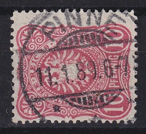 76245) PINNE poses buen sello experimental de rejilla 1889 en Mi.-Nr. 41 - Imagen 1 de 1