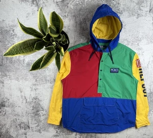 Polo Ralph Lauren RLP67 Saranac Lake Hoodie Colorblock Men’s L Coat Light Jacket - Picture 1 of 20