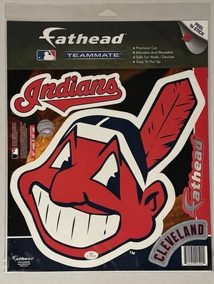 Cleveland Indians Chief Wahoo Fathead Teammate Sticker  10" x 13" New - Image 1 of 3