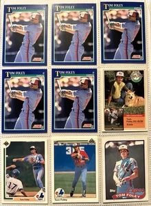 18 Tom Foley Baseball Cards - Picture 1 of 4