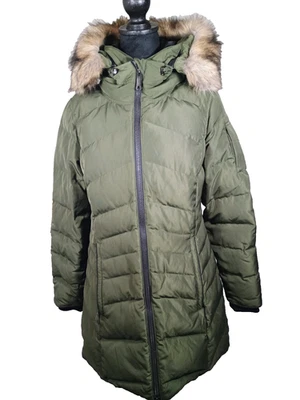 Eddie Bauer Women's Sun Valley Down Parka,  green petite medium - Image 1 of 4