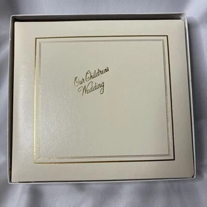 Vtg Edward Fox Our Children's Wedding Photo Album Book Keepsake Ivory 9x8” NEW - Picture 1 of 9