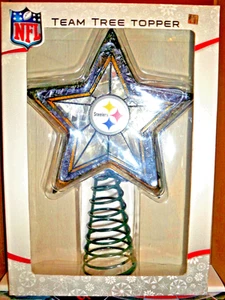 Cubierta de árbol de vidrio artístico de los Pittsburgh Steelers de la NFL - Imagen 1 de 1