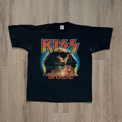Camiseta Vintage Kiss Hot in the Shade Negra Talla XL 90 Band Rock Foto 1 de 4